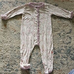 Magnetic Me Pink Footies One Piece with Long Sleeves